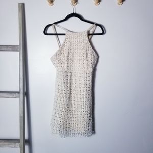 NWT ROMEO & JULIET COUTURE CREAMY WHITE WITH TAN LINING DRESS SIZE SMALL